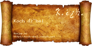 Koch Ábel névjegykártya
