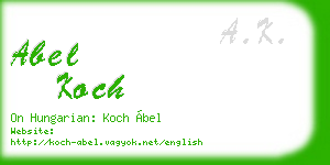 abel koch business card